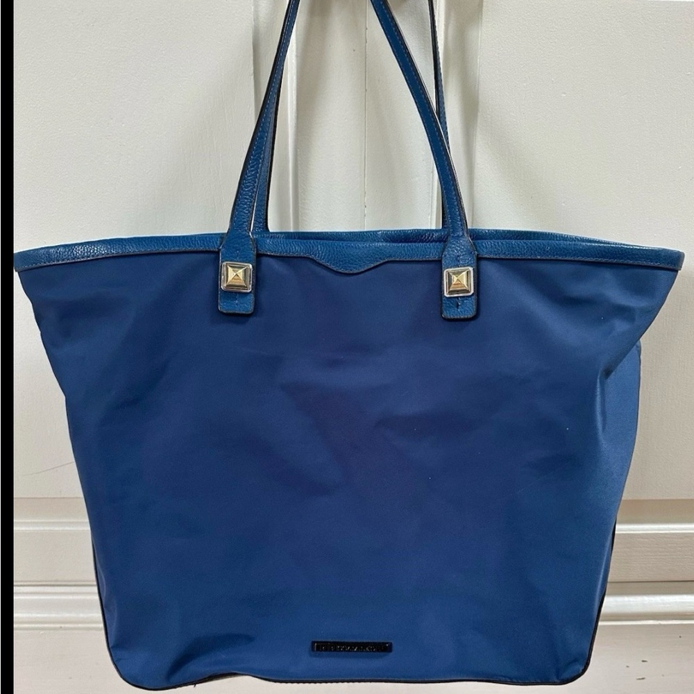 Rebecca Minkoff Everywhere Blue Nylon Tote With Matching Pouch